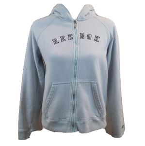 Reebok Light Blue Long Sleeve Hooded Zip Jacket